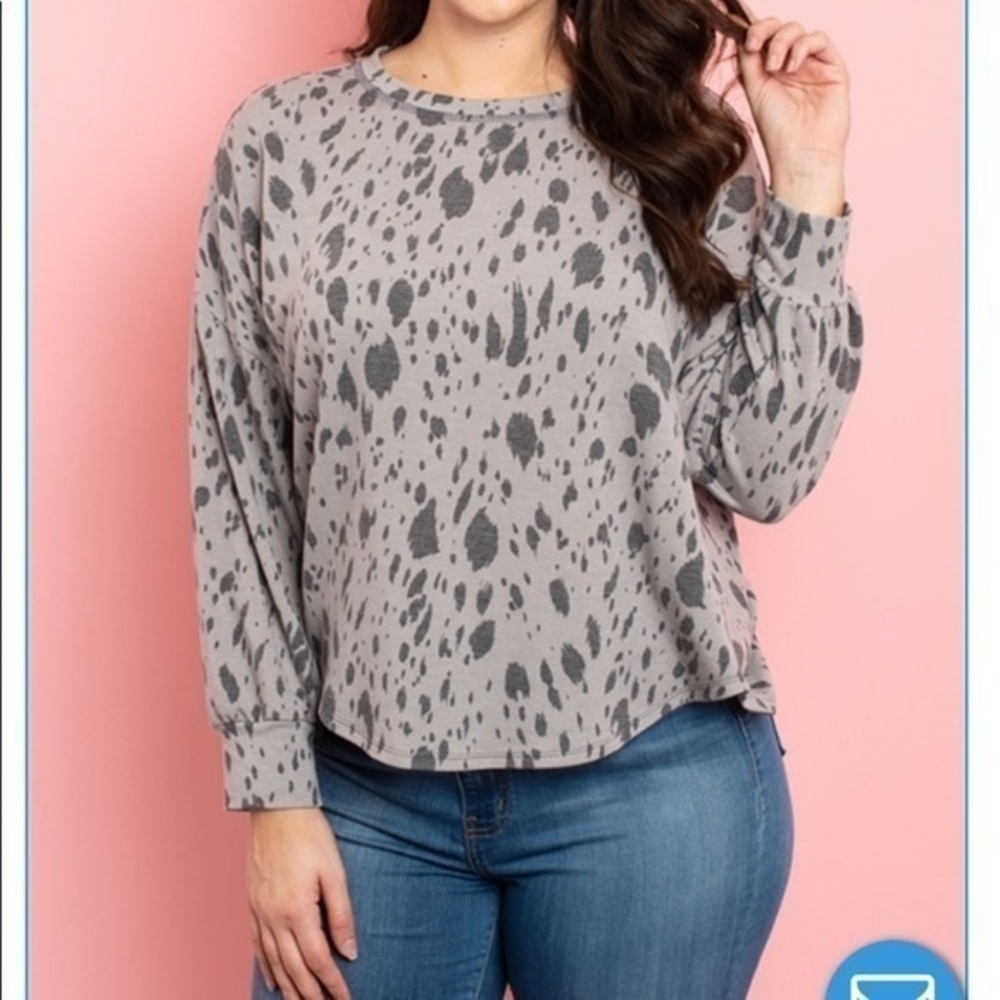 Top Animal Print Size 1X